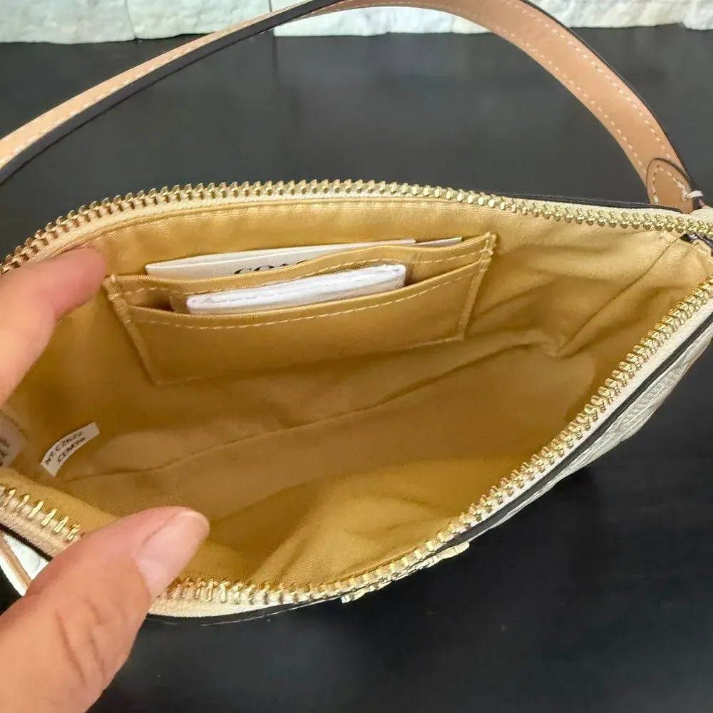 New‼️Coach Nolita 19 In Signature Leather With Charms Gold/Light Lemon CEM98